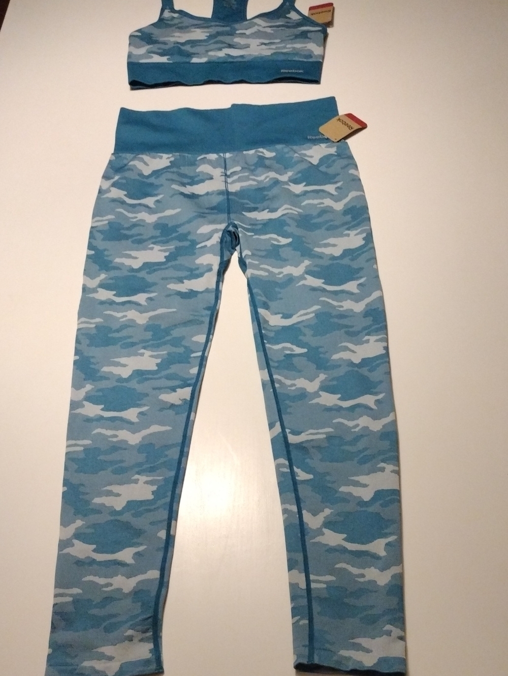 Reebok Blue Camo Performance Leggings